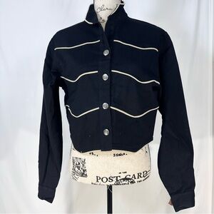 Sugar Ranch Vintage Western Jacket boho rodeo  Piping Large Cowgirl Deadstock